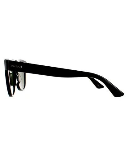 Gucci Rectangle Mens Black Green Polarized Sunglasses GG0926S - One