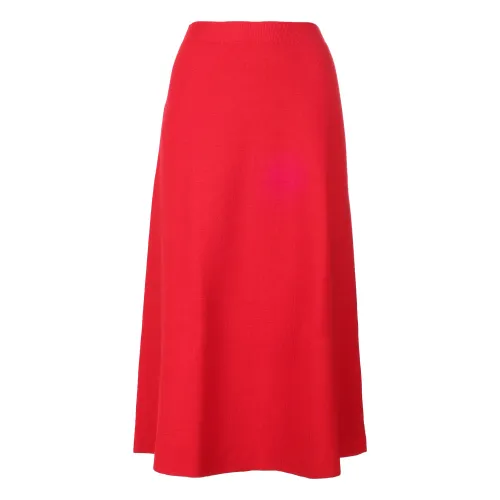 Gucci , Red Wool Midi Skirt ,Red female, Sizes: