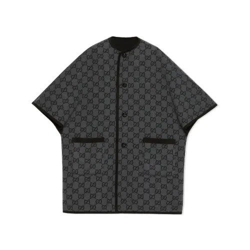 Gucci , reversible GG wool coat ,Black female, Sizes: