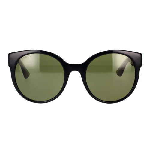 Gucci , Round Romantic Sunglasses with GG and Web Details ,Black unisex, Sizes: