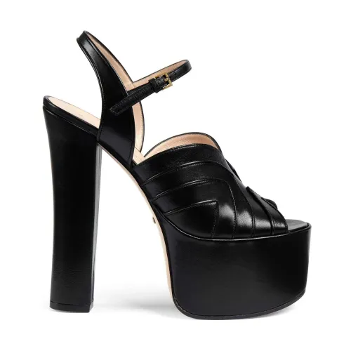 Gucci , Sandals with high heels ,Black female, Sizes: