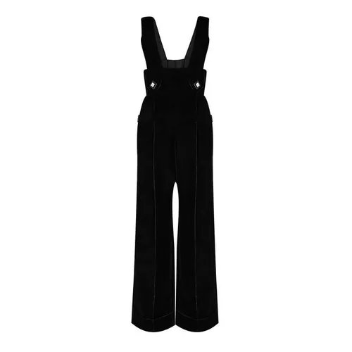 GUCCI Sleeveless Velvet Jumpsuit - Black