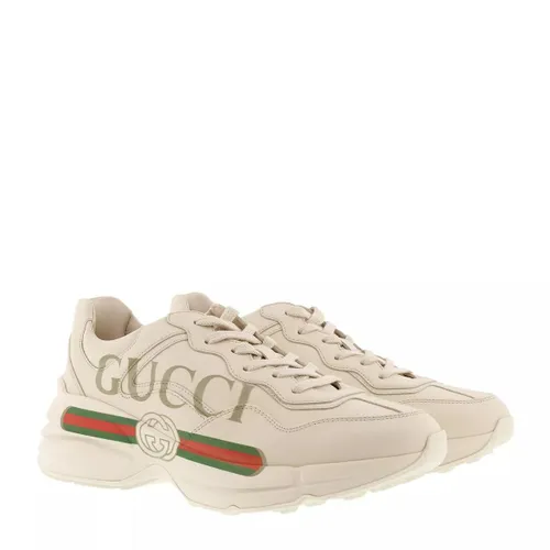 Gucci Sneakers - Rhyton Gucci Logo Sneaker Leather - white - Sneakers for ladies