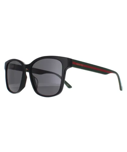 Gucci Square Unisex Black Green and Red Grey GG0417SK - One