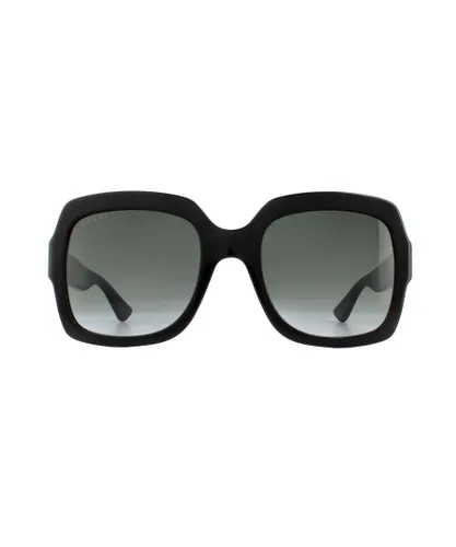 Gucci Square Womens Black Grey Gradient Sunglasses GG0036SN - One