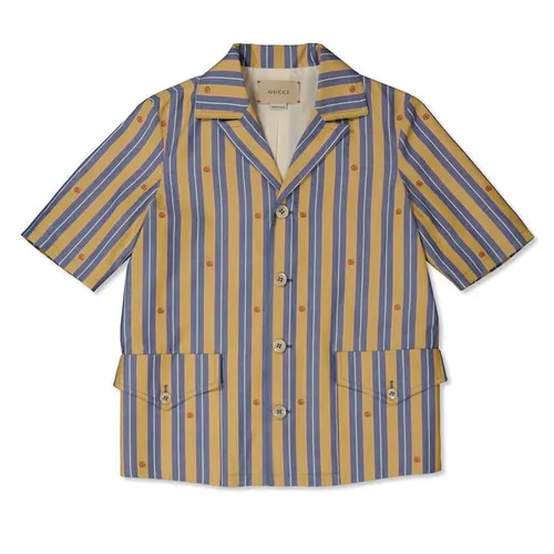 GUCCI Stripe Short Sleeve Shirt Junior - Multi