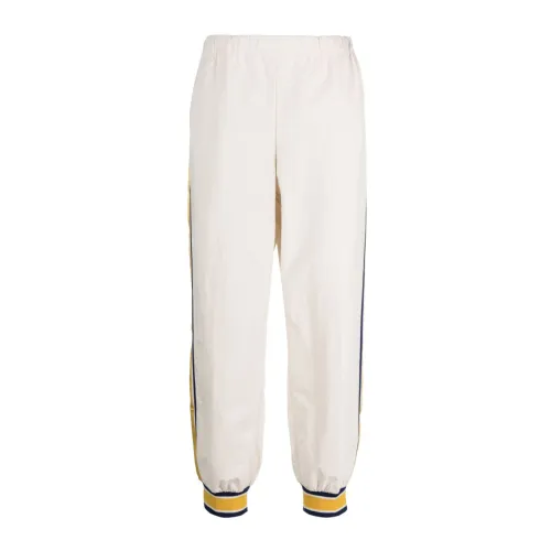 Gucci , Striped Elasticated Track Pants ,White male, Sizes: