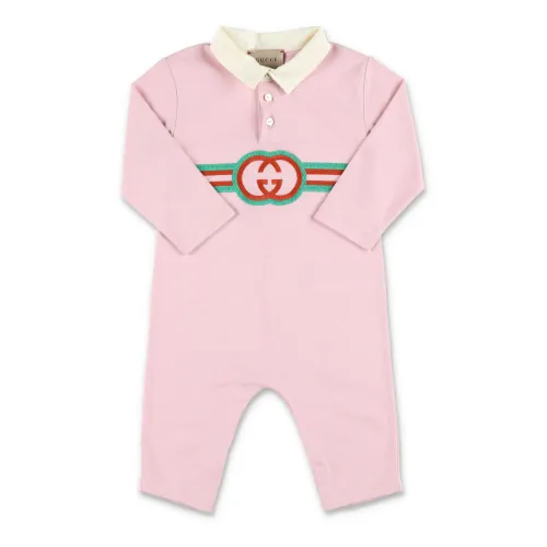 Gucci , Stylish Jumpsuit GG for Young Girls ,Pink female, Sizes: