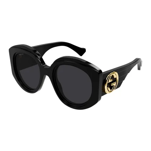 Gucci , Sunglasses Gg1308S 001 black black grey ,Black female, Sizes: