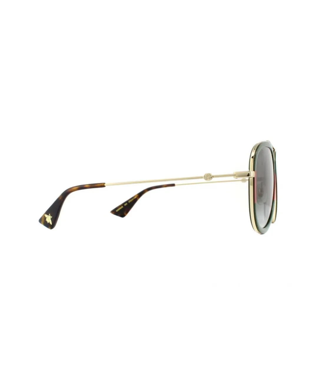 Gucci Unisex Sunglasses GG0062S 003 Gold Green Red Gradient Metal - One