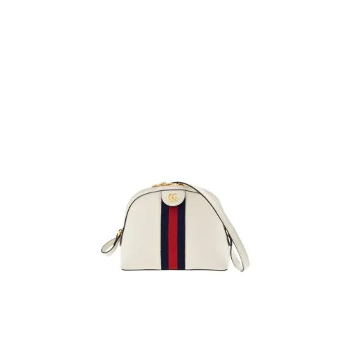 Gucci , Vintage Dome-shaped Leather Shoulder Bag ,White female, Sizes: ONE SIZE