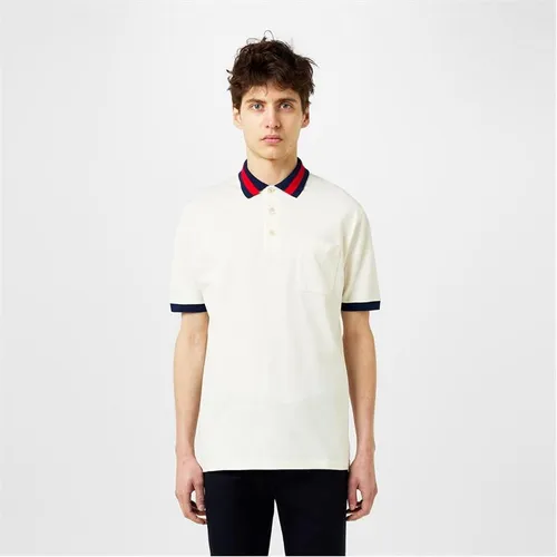 GUCCI Web Collar Polo Shirt - White