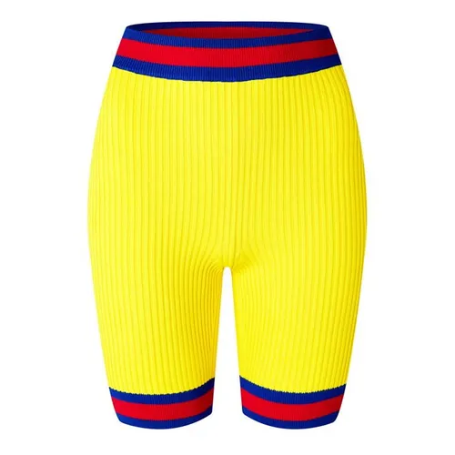 GUCCI Web Ribbed Shorts - Yellow