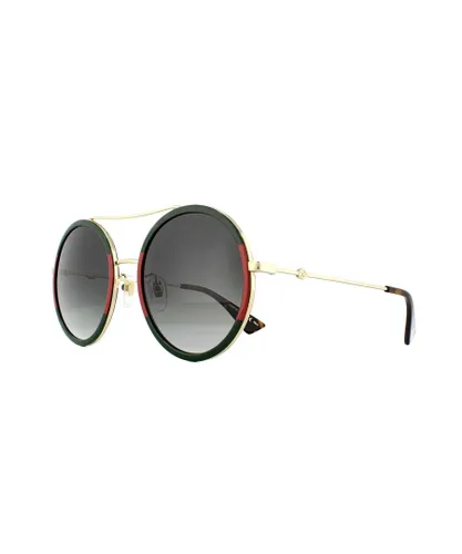 Gucci Womens Sunglasses GG0061S 003 Gold Green and Red Gradient Metal - One