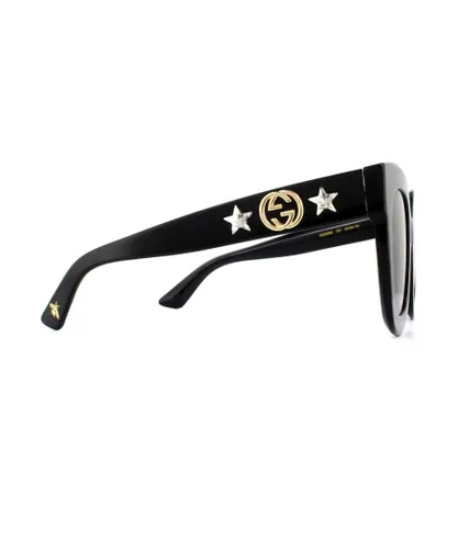 Gucci Womens Sunglasses GG0208S 001 Black Grey Gradient - One