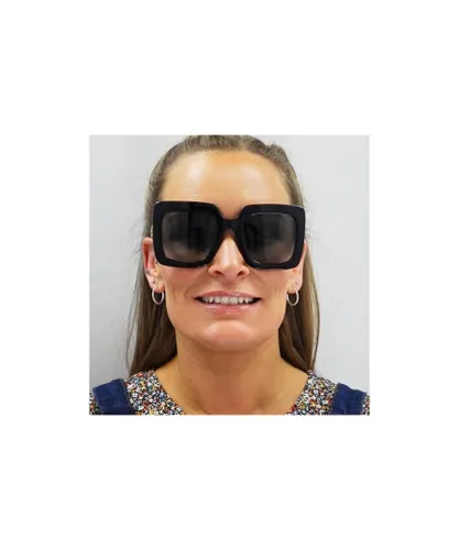 Gucci Womens Sunglasses GG0328S 001 Black Grey Gradient - One
