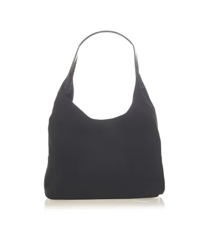 Gucci Womens Vintage Suede Shoulder Bag Black - One Size