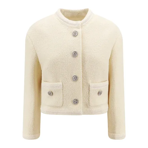 Gucci , Wool Blazer with Metal Buttons ,White female, Sizes: