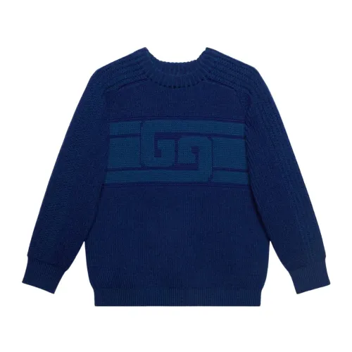 Gucci , Wool GG Sweater ,Blue male, Sizes: