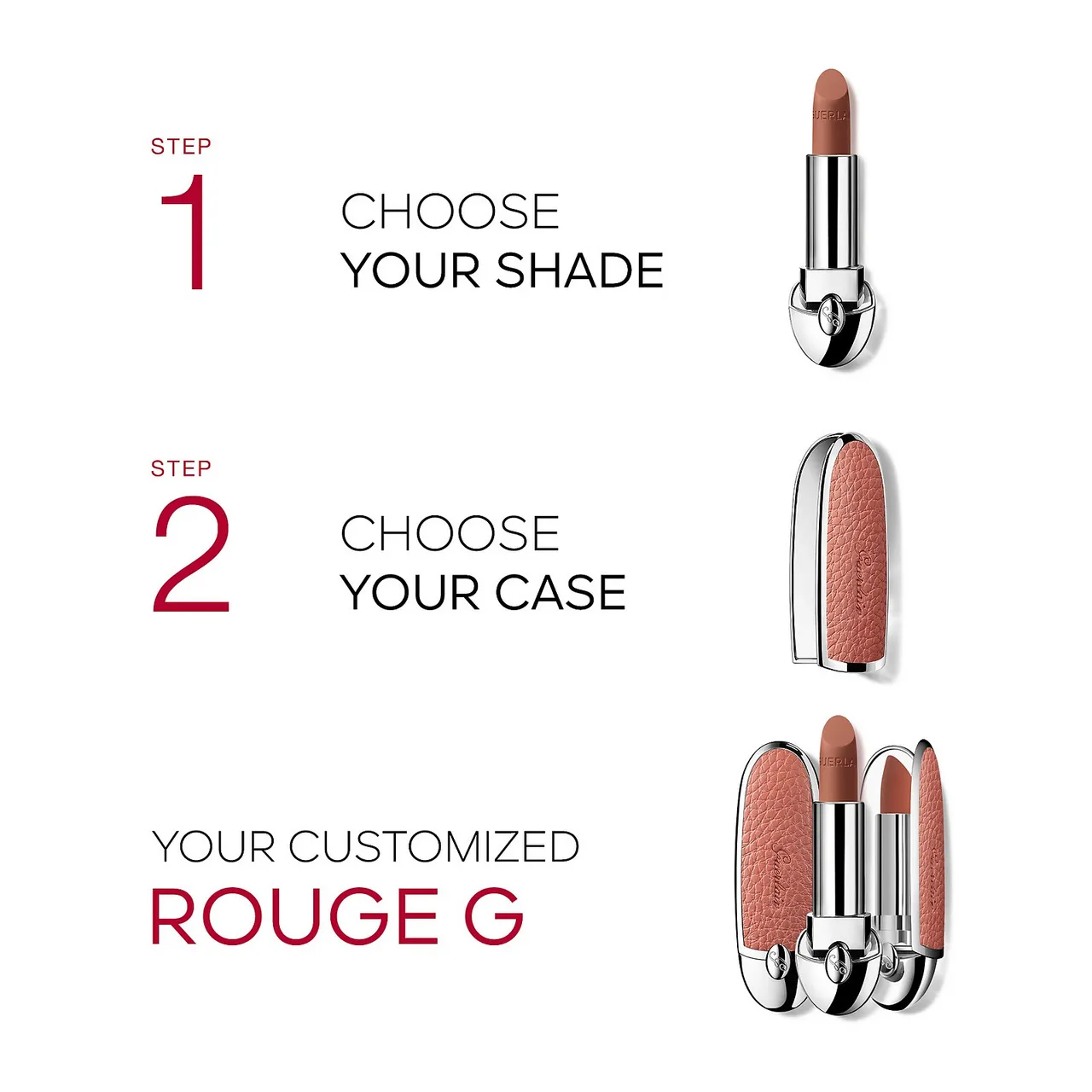 Guerlain Rouge G Luxurious Velvet 16H Wear High-Pigmentation Velvet Matte Lipstick 3.5g (Various Shades) - N°819 Cashew Brown