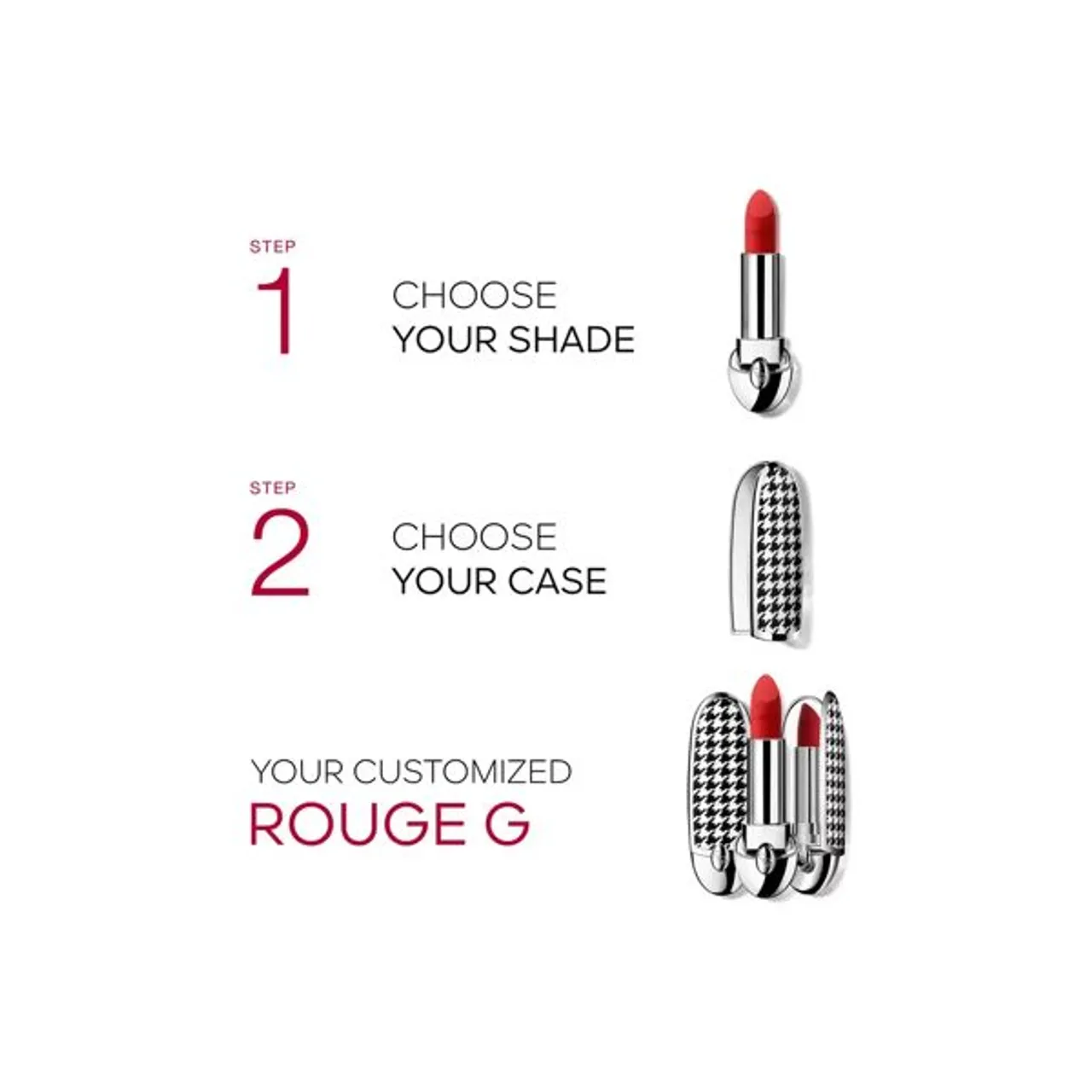 Guerlain Rouge G The Luxurious Velvet Double Mirror Lipstick Case - Chevron - Unisex