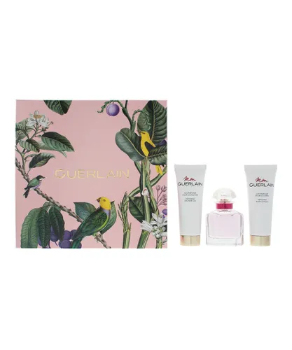 Guerlain Womens 3 Piece Gift Set: Mon Bloom Of Rose Eau De Toilette 50ml - Mon Body Cream 75ml - Mon Shower Gel - One Size