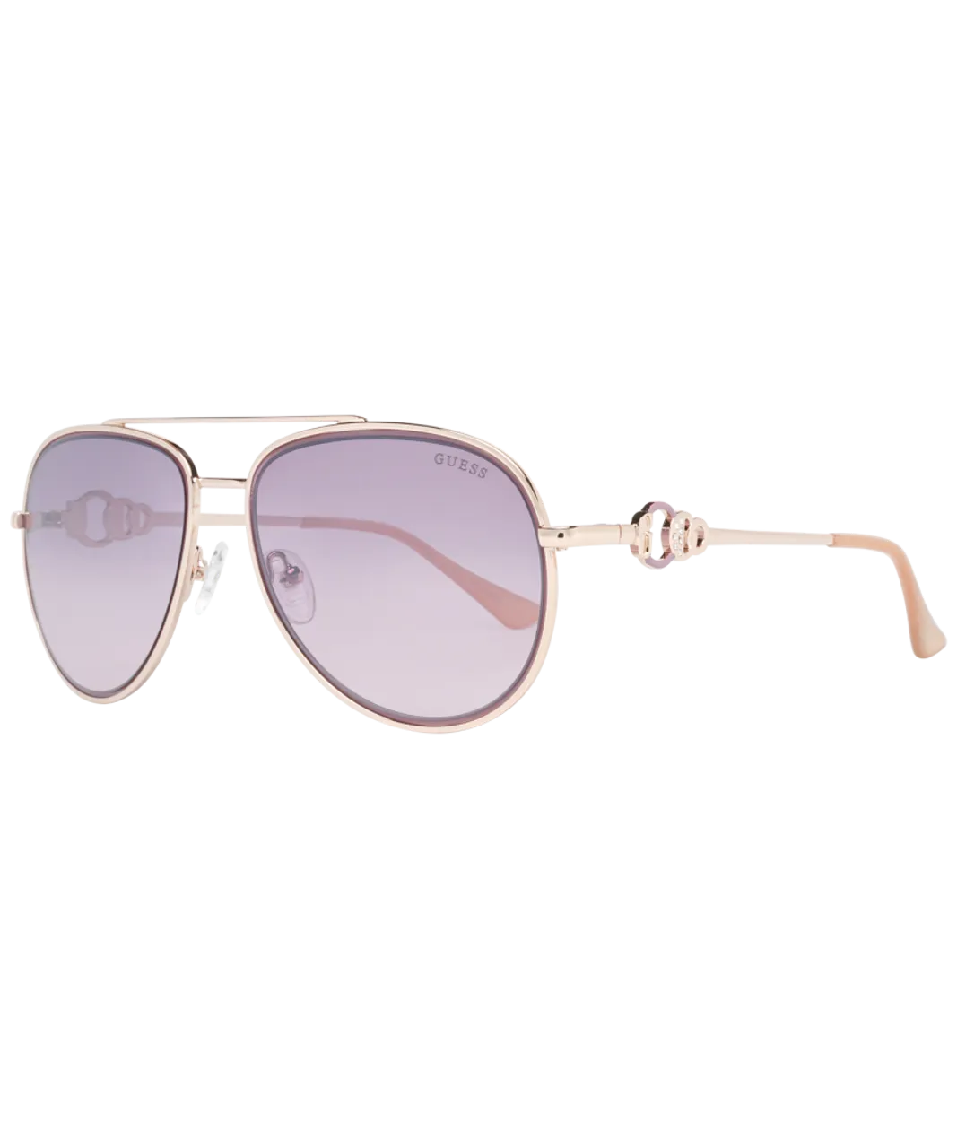 Guess Aviator Womens Shiny Rose Gold Bordeaux Mirror GF0344 Metal (archived) - One