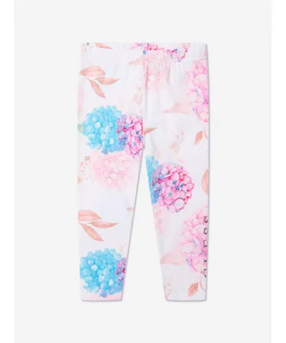 Guess Baby Girl Girls Floral Leggings in White Cotton
