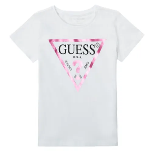 Guess  BELINDA  girls's Children's T shirt in White