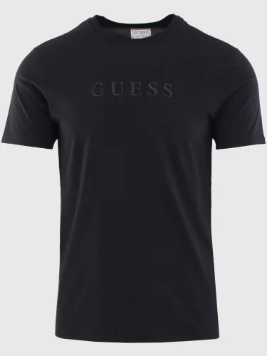 Guess Black Embroidered Logo T-Shirt