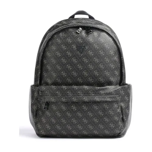 Guess , Black Logo Backpack with Laptop Compartment ,Black unisex, Sizes: ONE SIZE