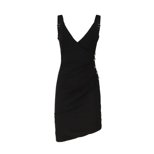 Guess , Black Sleeveless V-Neck Dress ,Black female, Sizes: