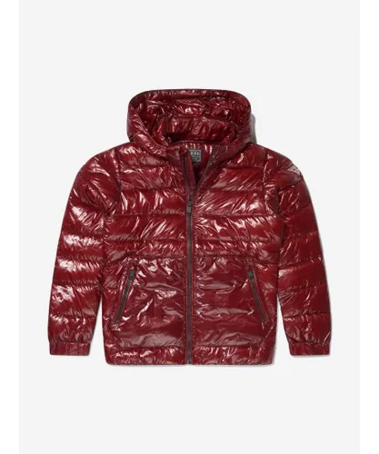 Guess Boys Hooded Puffer Jacket - Red