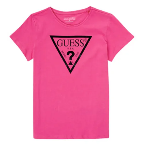 Guess  CANCE  girls's Children's T shirt in Pink