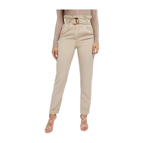 Guess , Cintina High-Waisted Slim-Fit Pants ,Beige female, Sizes: