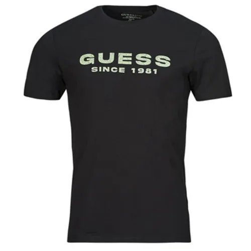 Guess  CN GUESS LOGO  men's T shirt in Black