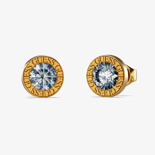 Guess Colour My Day Gold Tone Crystal Stud Earrings UBE02244YG