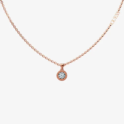Guess Colour My Day Rose Gold Tone Crystal Necklace UBN02248RG