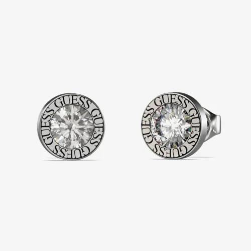 Guess Colour My Day Silver Tone Crystal Stud Earrings UBE02244RH