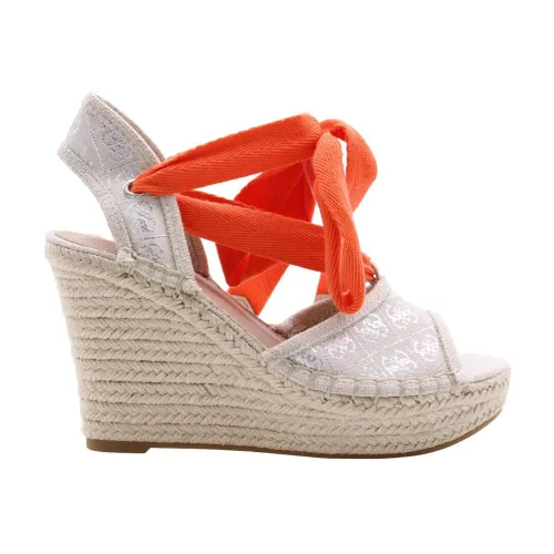 Guess , Elevate Your Style with These Wedge Sandals ,Orange female, Sizes: