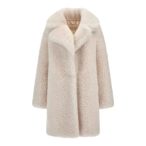 Guess , Faux Fur Womens Coat ,White female, Sizes: