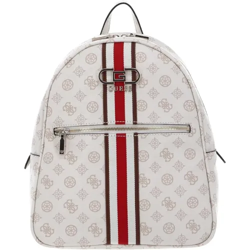 Guess , Front Logo Backpack ,White female, Sizes: ONE SIZE