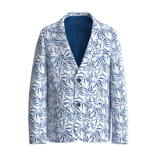 Guess , Full Print Jacket ,Blue male, Sizes: