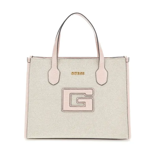 Guess , G Status 2 Compartment Natural/Light Rose Bag ,Pink female, Sizes: ONE SIZE