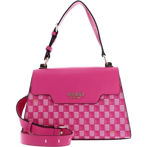 Guess , Geometric Print Handbag ,Pink female, Sizes: ONE SIZE