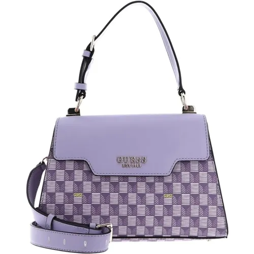 Guess , Geometric Print Handbag ,Purple female, Sizes: ONE SIZE