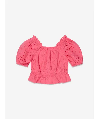 Guess Girls Sangallo Midi Top in Pink