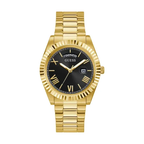 Guess , Gold Men`s Wristwatch 42mm - Waterproof ,Yellow male, Sizes: ONE SIZE