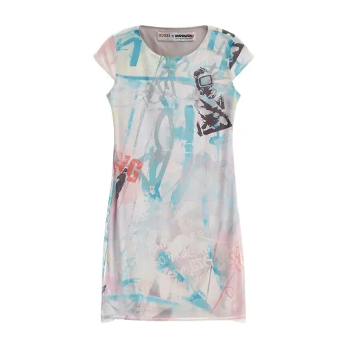 Guess , Graffiti Print Dress ,Multicolor female, Sizes: