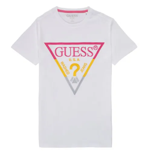 Guess  H1RJ05-K8HM0-P66P  boys's Children's T shirt in White